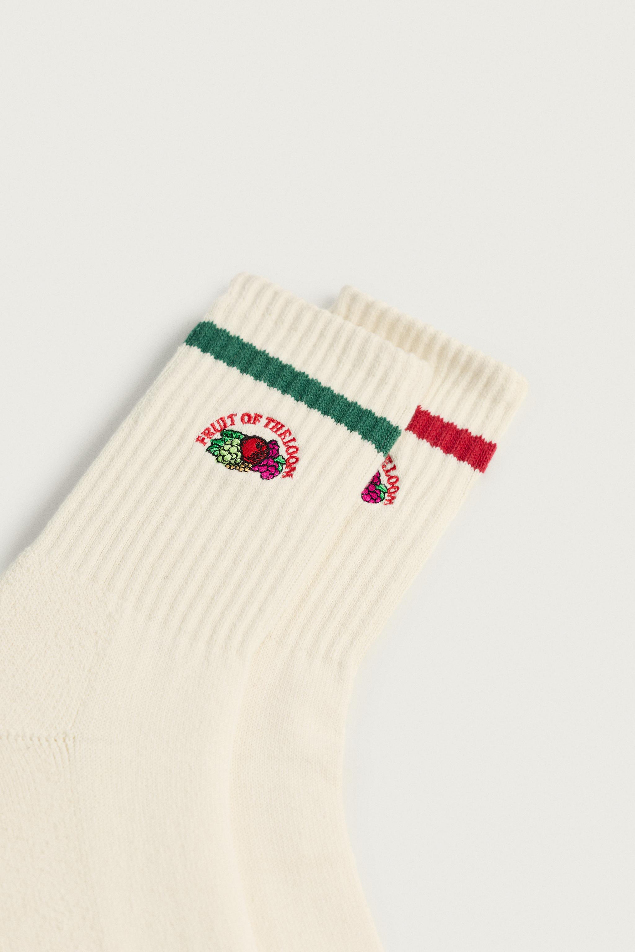 LOT DE 2 CHAUSSETTES CÔTELÉES FRUIT OF THE LOOM™